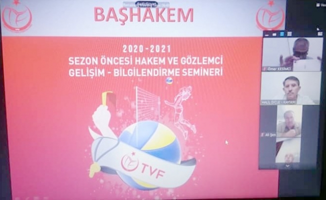 Ekim ayı voleybol hakem ve gözlemcisi toplantısı online yapıldı