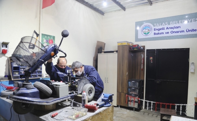 Engelli araçlarının bakım ve onarımı Talas Belediyesi’nden