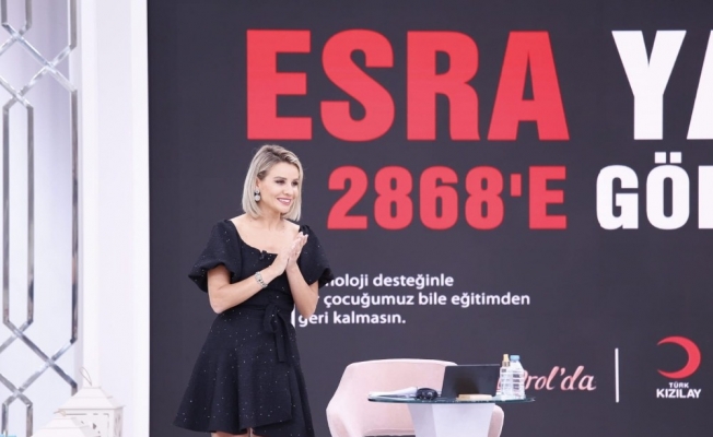 Esra Erol, Türk Kızılayı ile birlikte “Uzaktan eğitime yakın destek” projesini başlattı