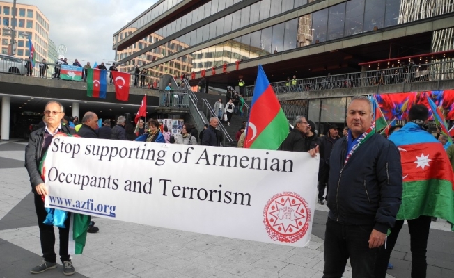 İsveç’te Ermenistan’ın Azerbaycan’a saldırıları protesto edildi