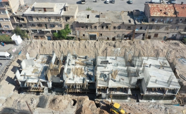 Karasoku Kentsel dönüşüm projesinde binalar yükseliyor