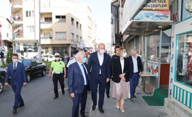 Vali Becel Kovid-19 denetimine katıldı