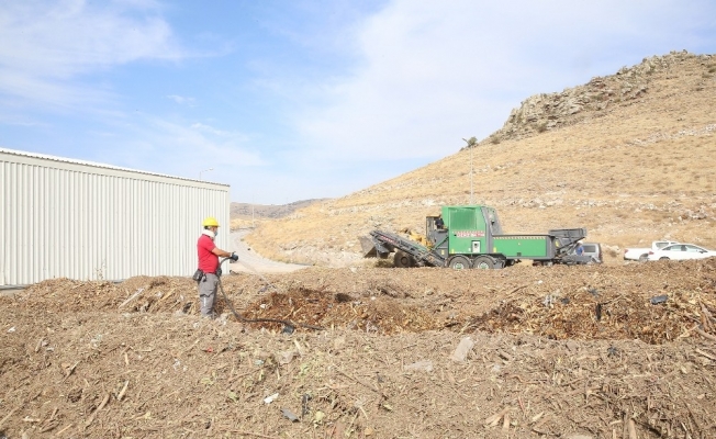 199 ton bitkisel atık, gübre oluyor