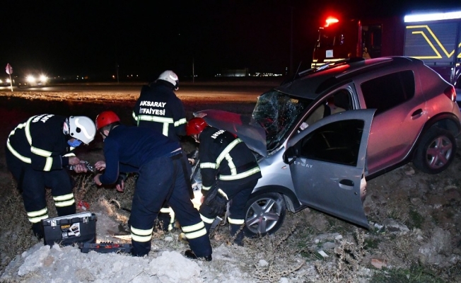 Aksaray’da otomobille kamyonet çarpıştı: 4 yaralı