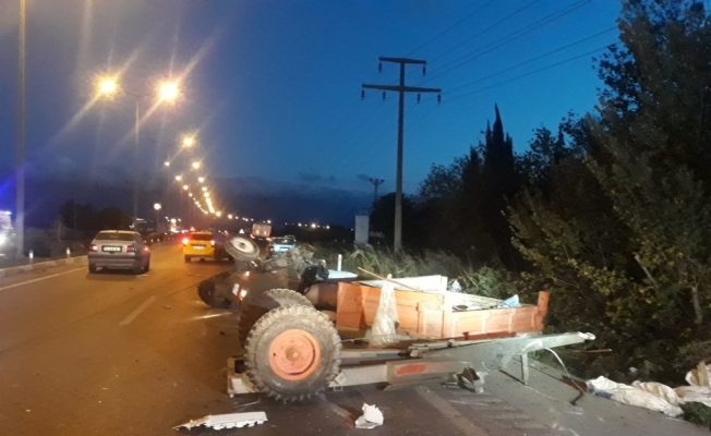 Burhaniye’de kamyon ve traktör çarpıştı: 1 yaralı
