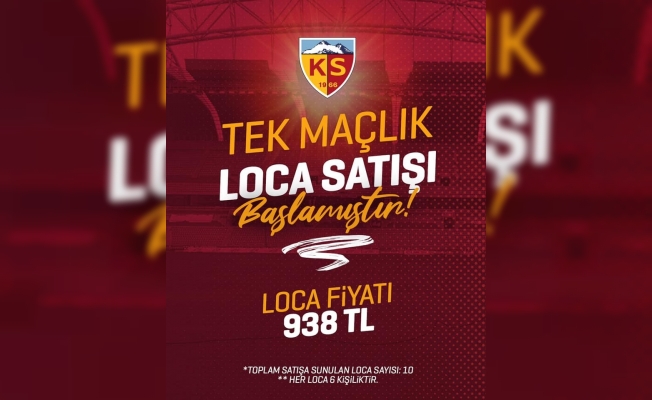 Kayserispor 10 loca satışa çıkardı