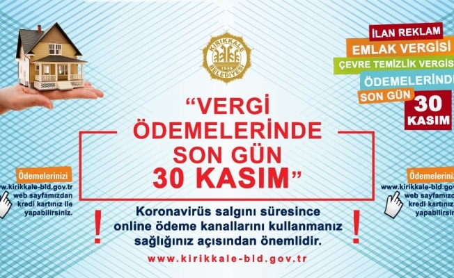 Kırıkkale’de vergiler web sitesi üzerinden ödenebilecek