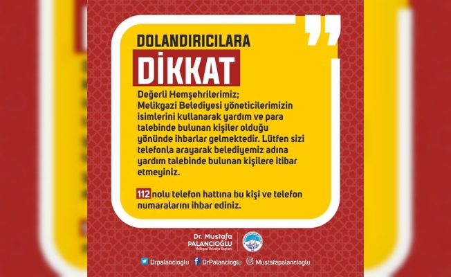 Palancıoğlu’ndan ’dolandırıcılık’ uyarısı