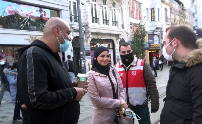 Taksim’de sigara ve maske yasağına uymayanlara ceza