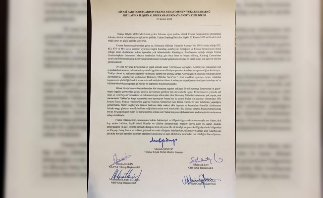 TBMM’den Fransa Senatosu’nun Yukarı Karabağ kararına kınama