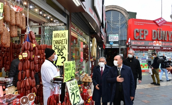 Vali Günaydın ile Başkan Büyükkılıç’tan koronavirüs denetimi