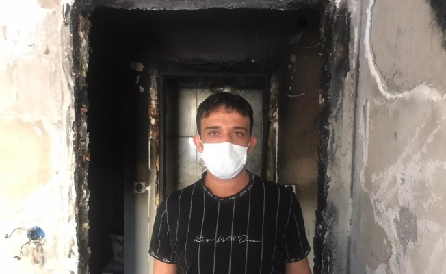 Yangında evi kül olan adam yetkililerden yardım istedi