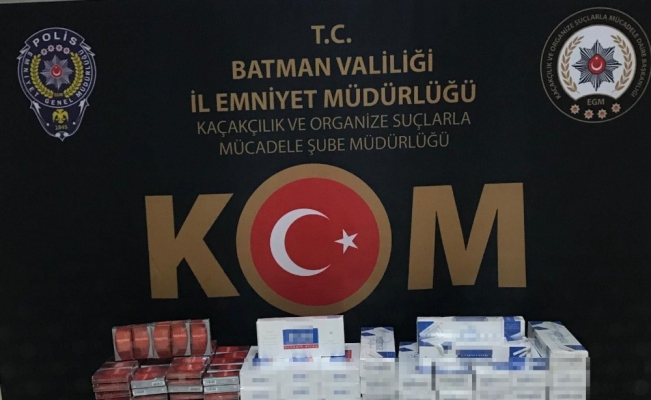 Batman’da bin 90 paket kaçak sigara ele geçirildi