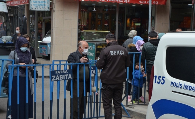 Fatsa’da işlek caddelerde HES kodu uygulaması