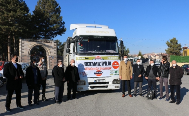 Ürgüp’ten Suriye’ye 1 tır yardım tırı gönderildi