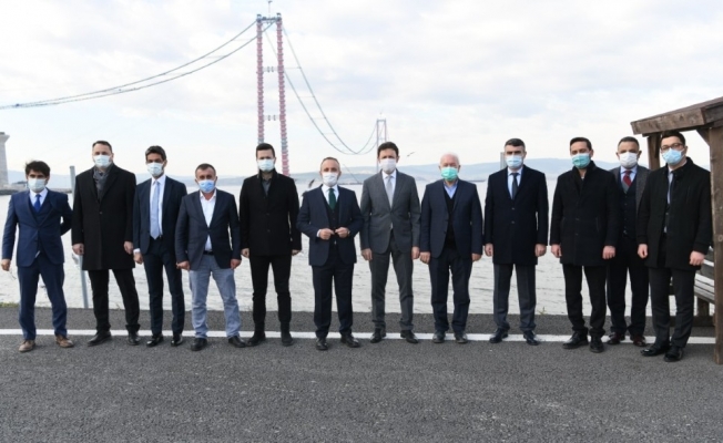 AK Parti Grup Başkanvekili Turan, 1915 Çanakkale Köprüsü’nün inşaat şantiyesini gezdi
