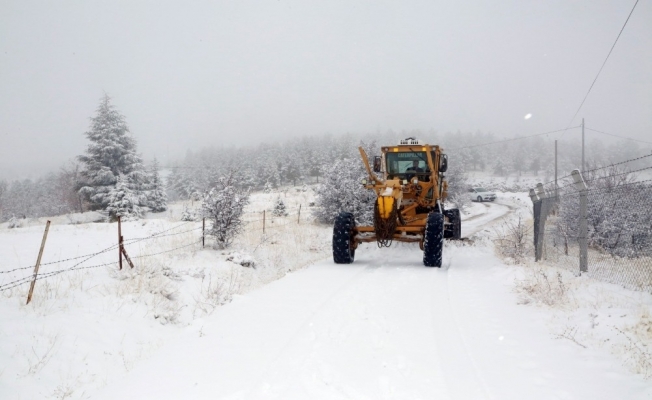 Elazığ’da kar nedeniyle kapalı köy yolu sayısı 94’e yükseldi