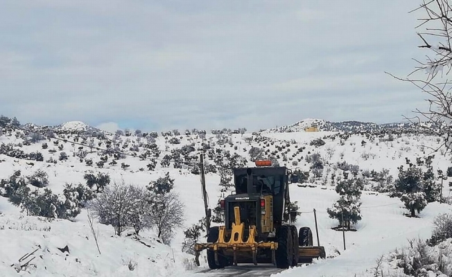 Kar nedeniyle kapanan 12 köy yolu ulaşıma açıldı