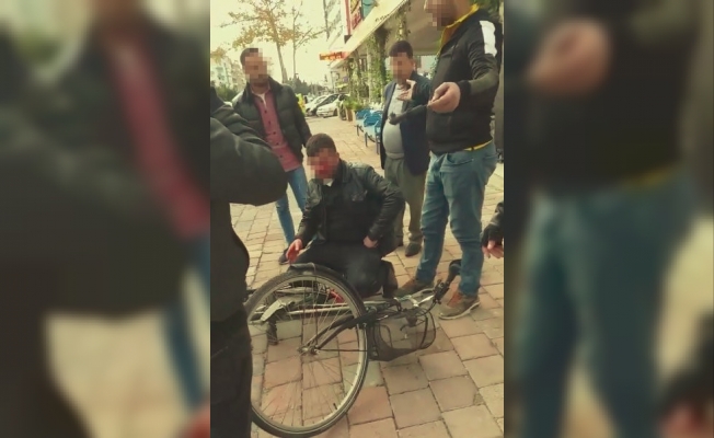 Meydan dayağı yiyen bisikletli taciz zanlısı tutuklandı