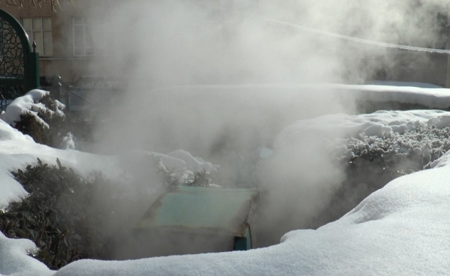 Şiddetli soğuklarda jeotermal su rahatlığı