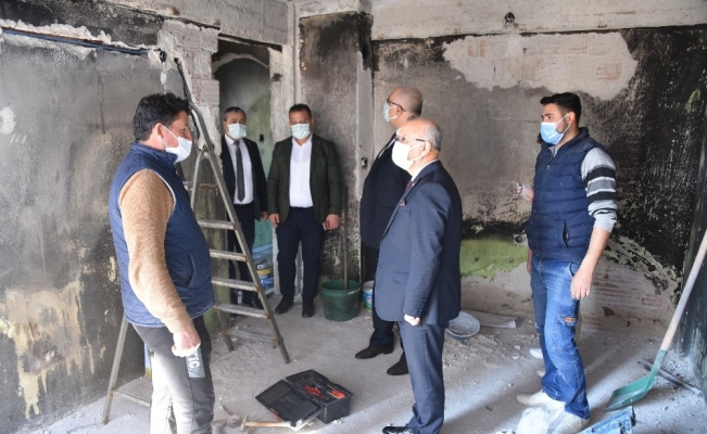 Başkan Kayda’dan evi yanan aileye ziyaret