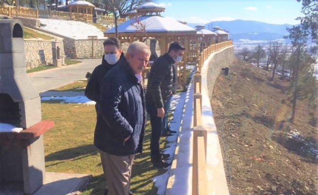 Başkan Sarı, Serçoban mesire alanındaki genişletme çalışmasını inceledi