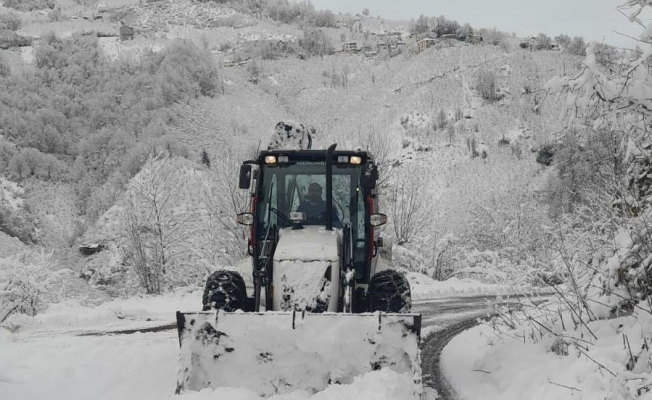 Giresun’da kar nedeniyle 173 köy yolu ulaşıma açıldı