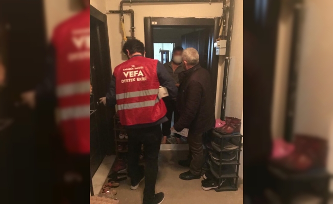 Karabük’te karantinadaki apartmana VEFA’dan yardım