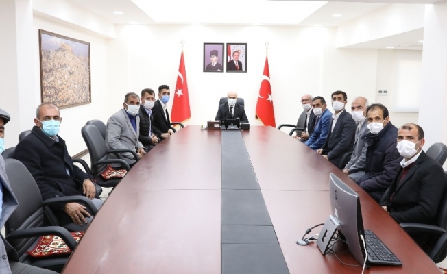 Mardin Valisi Demirtaş, muhtar heyetini kabul etti