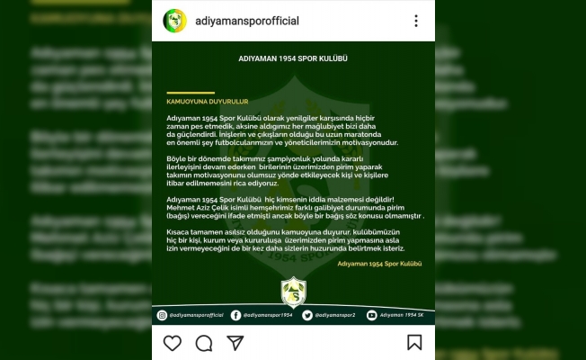 Adıyaman 1954 Spor’da prim çıkmazı