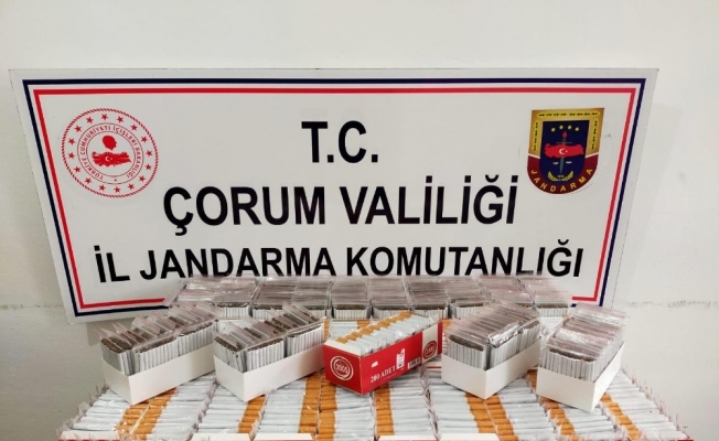 Çorum’da 7 bin 800 adet dolu makaron ele geçirildi