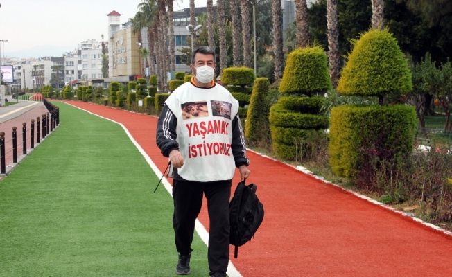 Hayvan haklarına dikkat çekmek için Mersin’den İzmir’e yürüyecek