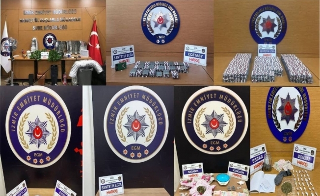 İzmir’de uyuşturucu operasyonlarında 15 tutuklama