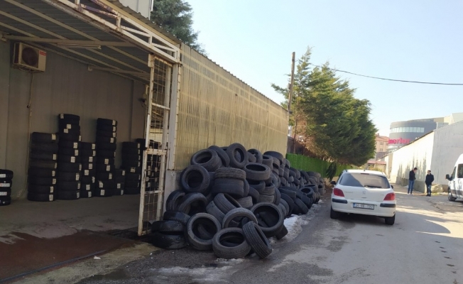 İzmit Belediyesi atık lastikleri geri dönüştürüyor