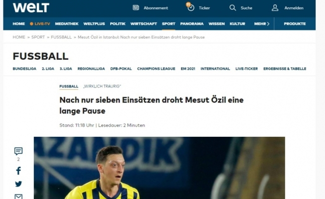 Mesut Özil’in sakatlığı dünya basınında