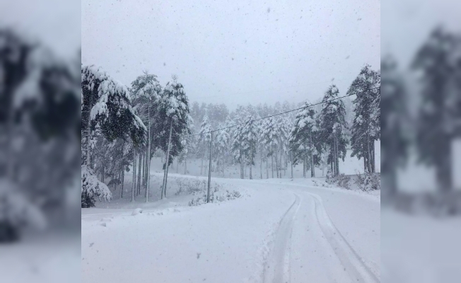 Osmaniye merkezde yağmur, yüksek kesimlerde kar etkili oldu