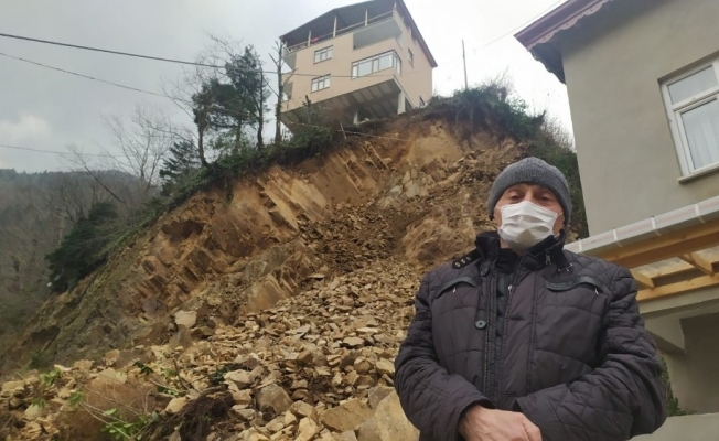 Rize’nin İkizdere ilçesinde heyelan