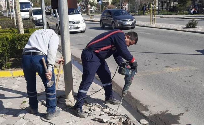 Soma sokaklarında bakım onarım işleri devam ediyor