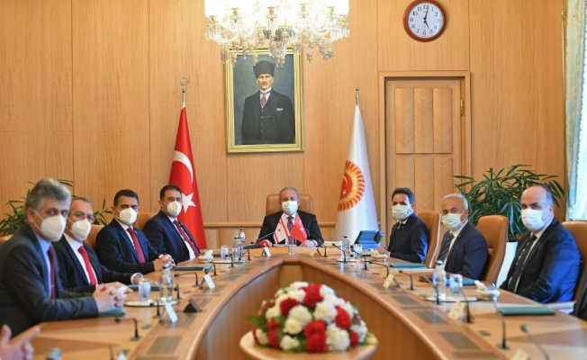TBMM Başkanı Mustafa Şentop, KKTC Başbakanı Ersan Saner ile görüştü
