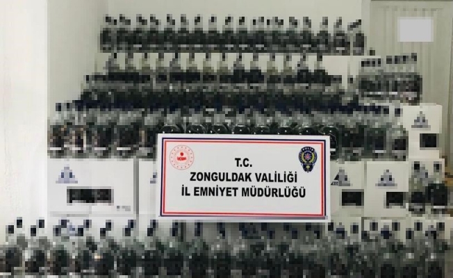 Zonguldak’ta bin 150 litre etil alkol ele geçirildi