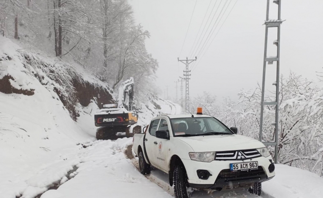 Baharın ortasında 40 santim kar yağdı, 61 mahalle yolu ulaşıma kapandı