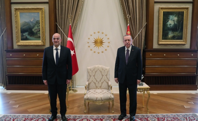 Cumhurbaşkanı Erdoğan, Yunanistan Dışişleri Bakanı Dendias’ı kabul etti