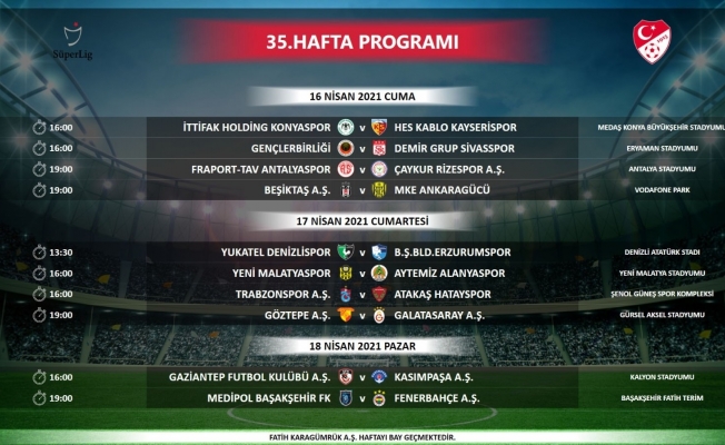 Denizlispor, Süper Lig’de 35-39. hafta programları açıklandı