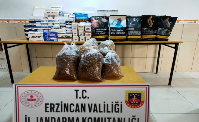 Erzincan’da kaçak makaron ve tütün ele geçirildi