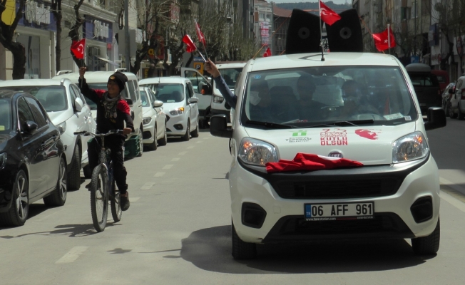 Eskişehir’de 23 Nisan konvoyu düzenlendi