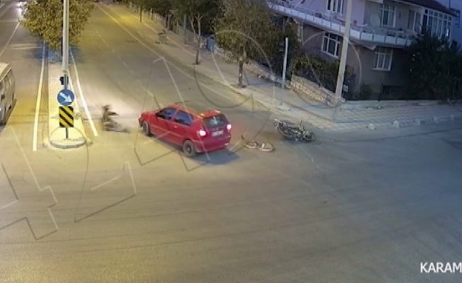 Karaman’da iki ayrı trafik kazası MOBESE kamerasına yansıdı