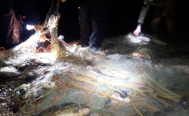 Konya’da baraj gölünde yasa dışı av denetimleri