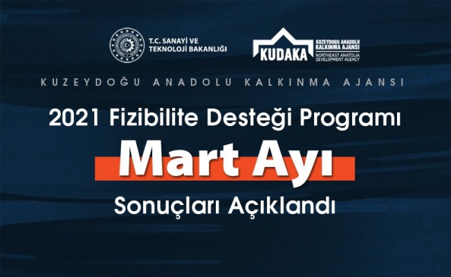 KUDAKA 2021 yılı fizibilite desteği programı Mart ayı sonuçları açıklandı