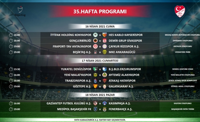 Süper Lig’de 35-39. hafta programları açıklandı