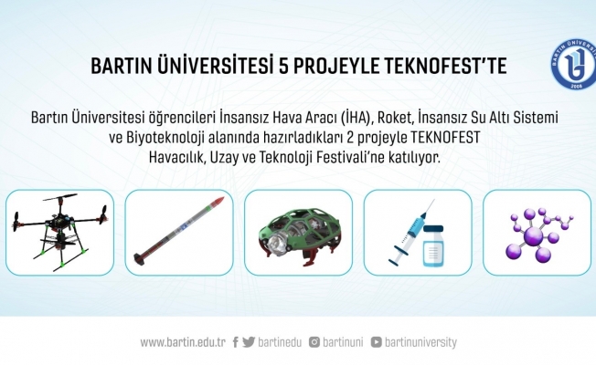 Bartın Üniversitesi öğrencileri 5 projeyle TEKNOFEST’te yarışacak